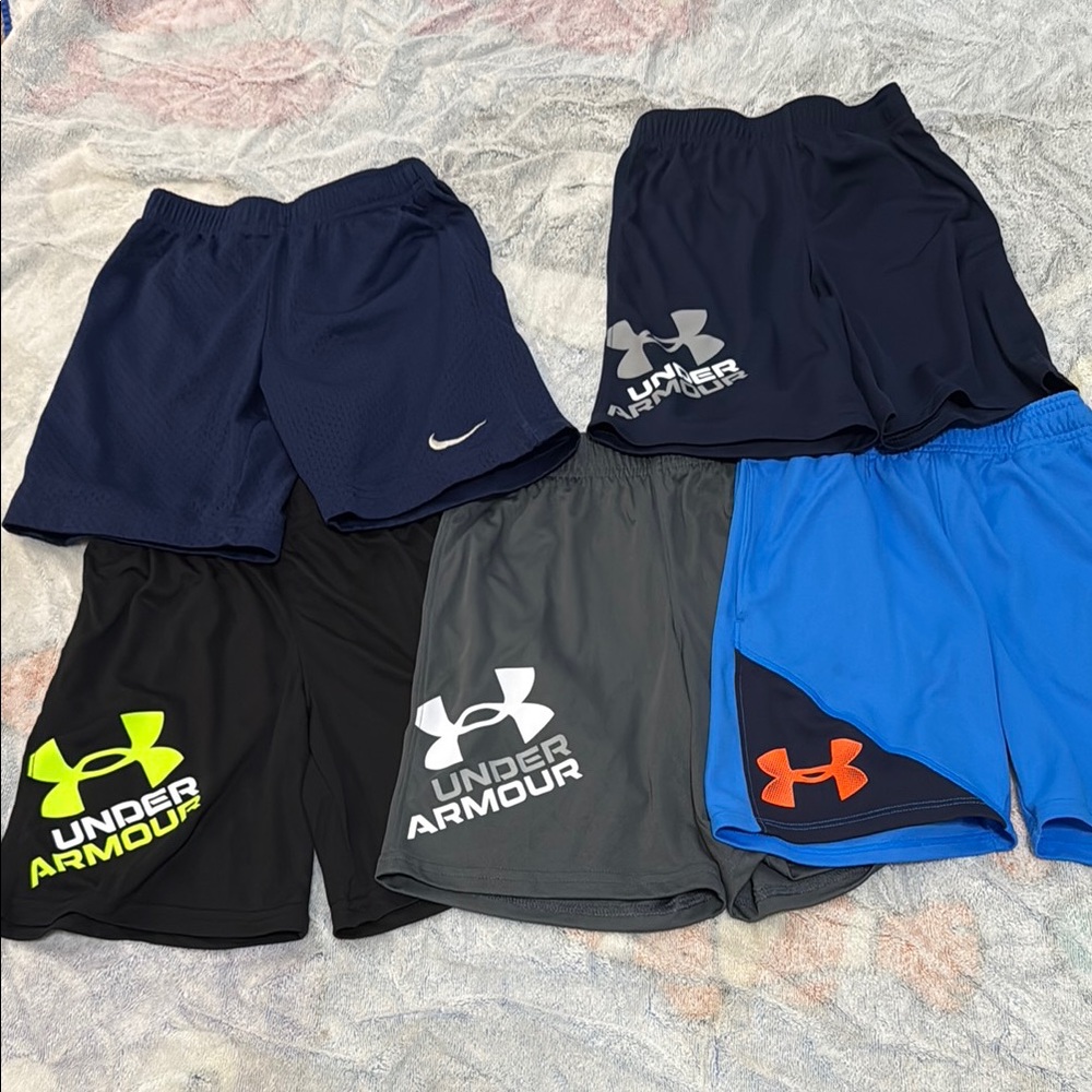 Under Armour Black and Nike athletic shorts